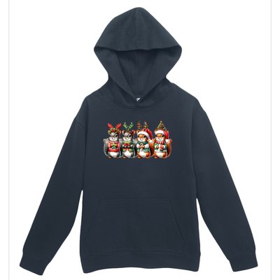 Cute Christmas Squirrels Lights Xmas Animal Squirrel Lover Cute Gift Urban Pullover Hoodie