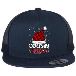 Cousin Crew Santa Hat Buffalo Red Plaid Xmas Light Meaningful Gift Flat Bill Trucker Hat