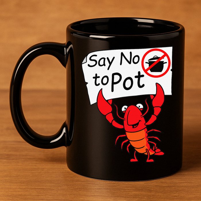 Crawfish Crayfish Say No To Pot Crawfish Boil 11oz C Handle Ceramic Mug