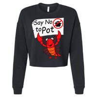 Crawfish Crayfish Say No To Pot Crawfish Boil Cropped Pullover Crew