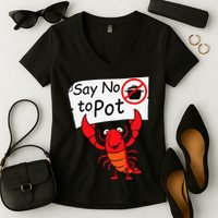Crawfish Crayfish Say No To Pot Crawfish Boil Women's V-Neck T-Shirt