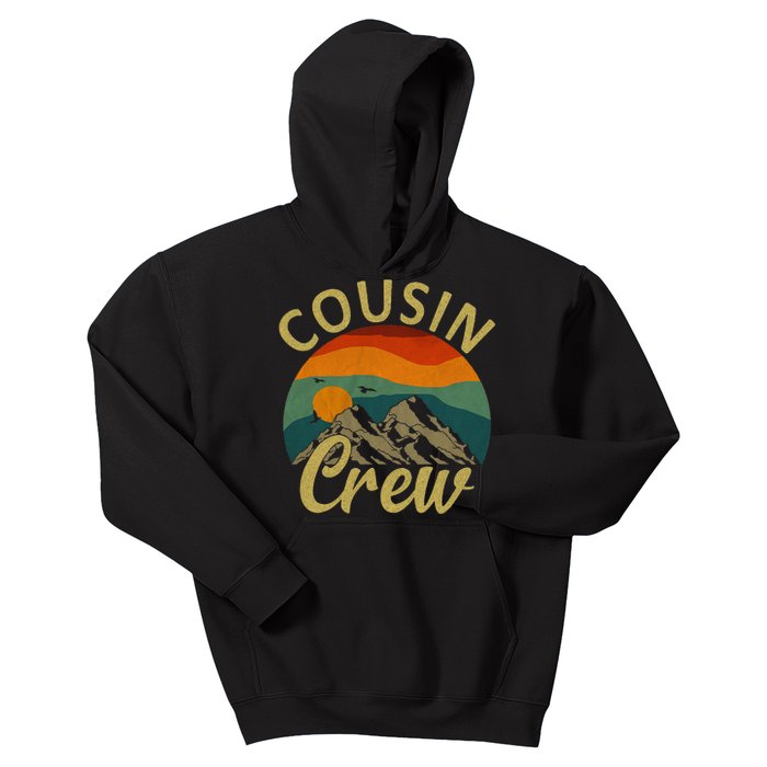 Cousin Crew Squad Camping Outdoor Sunset Summer Camp Kids Hoodie