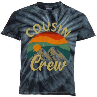 Cousin Crew Squad Camping Outdoor Sunset Summer Camp Kids Tie-Dye T-Shirt