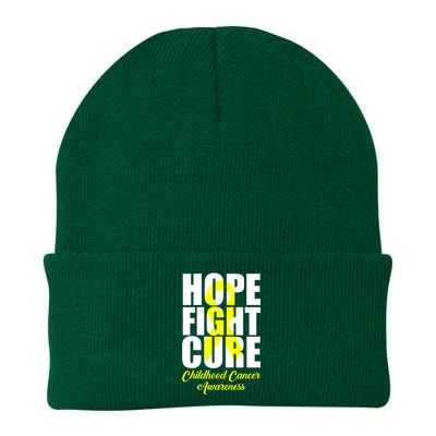 Childhood Cancer Support Hope Fight Cure Funny Gift Knit Cap Winter Beanie