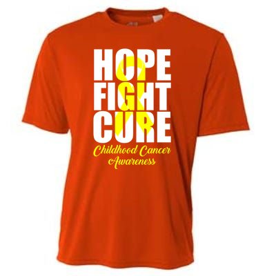 Childhood Cancer Support Hope Fight Cure Funny Gift Cooling Performance Crew T-Shirt