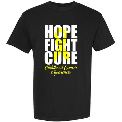 Childhood Cancer Support Hope Fight Cure Funny Gift Garment-Dyed Heavyweight T-Shirt