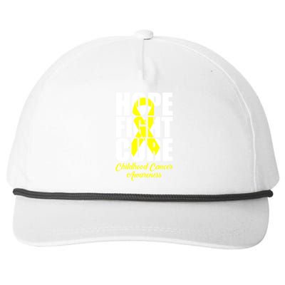 Childhood Cancer Support Hope Fight Cure Funny Gift Snapback Five-Panel Rope Hat