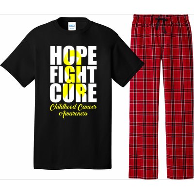 Childhood Cancer Support Hope Fight Cure Funny Gift Pajama Set