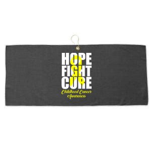 Childhood Cancer Support Hope Fight Cure Funny Gift Large Microfiber Waffle Golf Towel