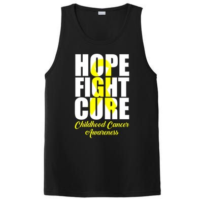 Childhood Cancer Support Hope Fight Cure Funny Gift PosiCharge Competitor Tank