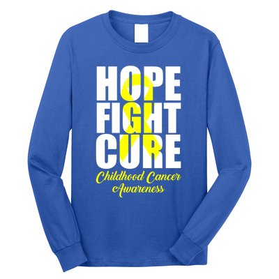 Childhood Cancer Support Hope Fight Cure Funny Gift Long Sleeve Shirt