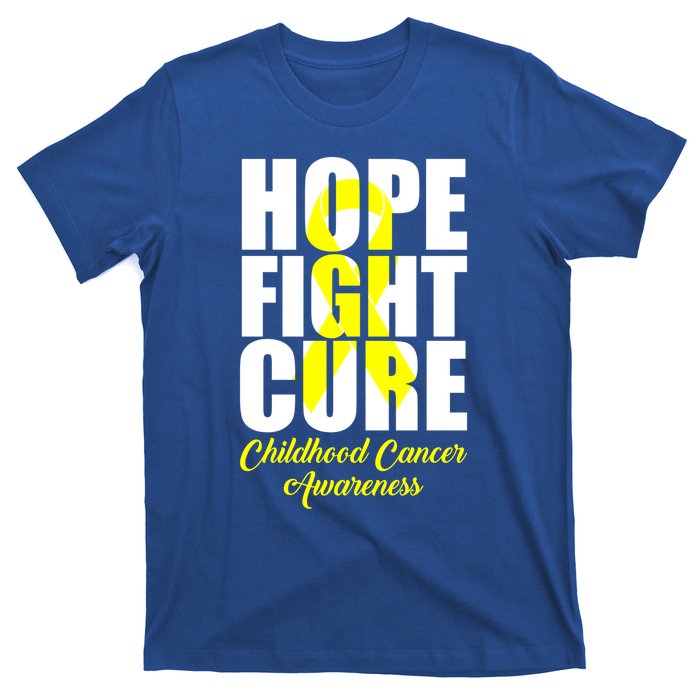 Childhood Cancer Support Hope Fight Cure Funny Gift T-Shirt