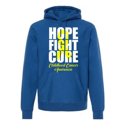 Childhood Cancer Support Hope Fight Cure Funny Gift Premium Hoodie