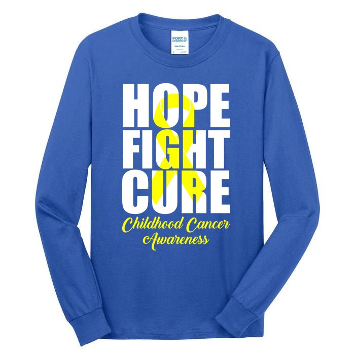 Childhood Cancer Support Hope Fight Cure Funny Gift Tall Long Sleeve T-Shirt