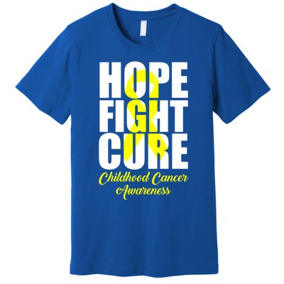 Childhood Cancer Support Hope Fight Cure Funny Gift Premium T-Shirt