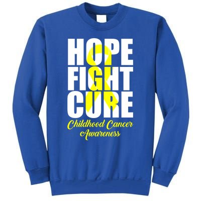 Childhood Cancer Support Hope Fight Cure Funny Gift Tall Sweatshirt