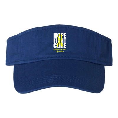 Childhood Cancer Support Hope Fight Cure Funny Gift Valucap Bio-Washed Visor