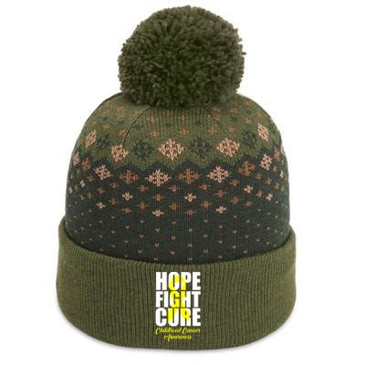 Childhood Cancer Support Hope Fight Cure Funny Gift The Baniff Cuffed Pom Beanie