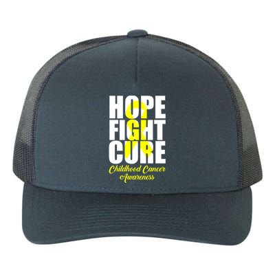 Childhood Cancer Support Hope Fight Cure Funny Gift Yupoong Adult 5-Panel Trucker Hat