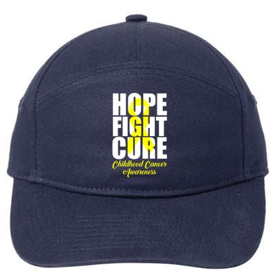 Childhood Cancer Support Hope Fight Cure Funny Gift 7-Panel Snapback Hat