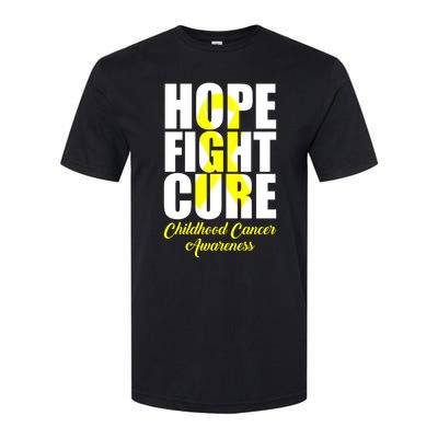 Childhood Cancer Support Hope Fight Cure Funny Gift Softstyle CVC T-Shirt