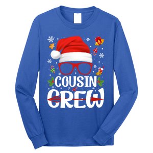 Cousin Crew Santa Hat Xmas Christmas Family Matching Pajamas Gift Long Sleeve Shirt