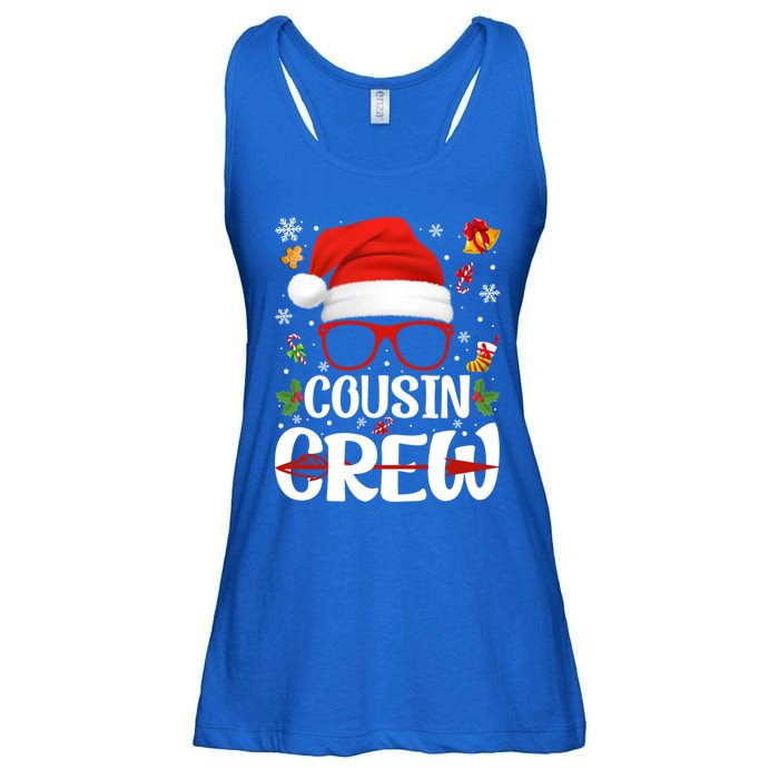 Cousin Crew Santa Hat Xmas Christmas Family Matching Pajamas Gift Ladies Essential Flowy Tank