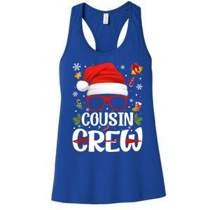 Cousin Crew Santa Hat Xmas Christmas Family Matching Pajamas Gift Women's Racerback Tank