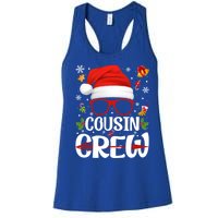 Cousin Crew Santa Hat Xmas Christmas Family Matching Pajamas Gift Women's Racerback Tank