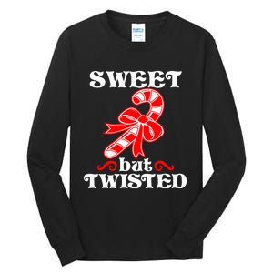 Candy Cane Sweet But Twisted Funny Christmas Short Sleeve Tall Long Sleeve T-Shirt