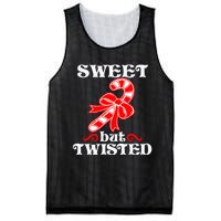 Candy Cane Sweet But Twisted Funny Christmas Short Sleeve Mesh Reversible Basketball Jersey Tank