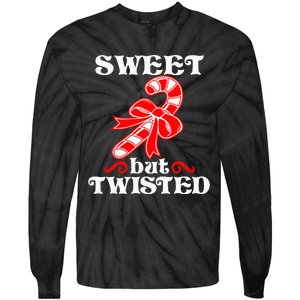 Candy Cane Sweet But Twisted Funny Christmas Short Sleeve Tie-Dye Long Sleeve Shirt