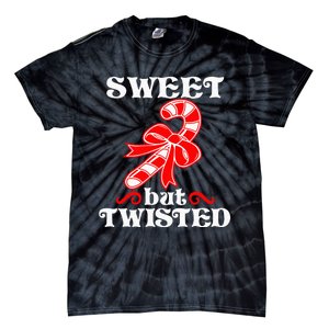 Candy Cane Sweet But Twisted Funny Christmas Short Sleeve Tie-Dye T-Shirt