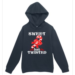 Candy Cane Sweet But Twisted Funny Christmas Short Sleeve Urban Pullover Hoodie