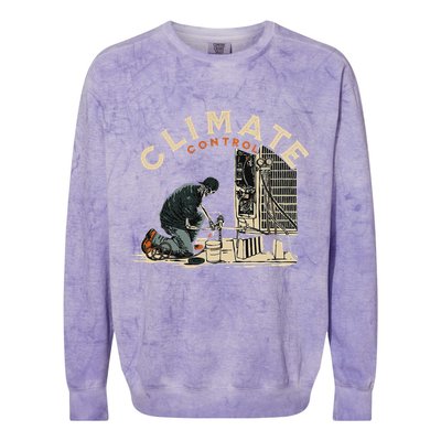 Climate Control Skeleton Hvac Technician Pride Colorblast Crewneck Sweatshirt