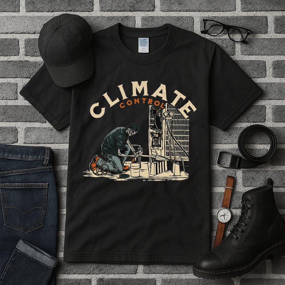 Climate Control Skeleton Hvac Technician Pride Tall T-Shirt