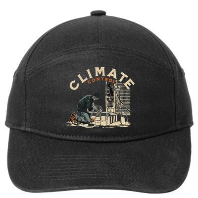 Climate Control Skeleton Hvac Technician Pride 7-Panel Snapback Hat