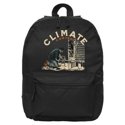 Climate Control Skeleton Hvac Technician Pride 16 in Basic Backpack