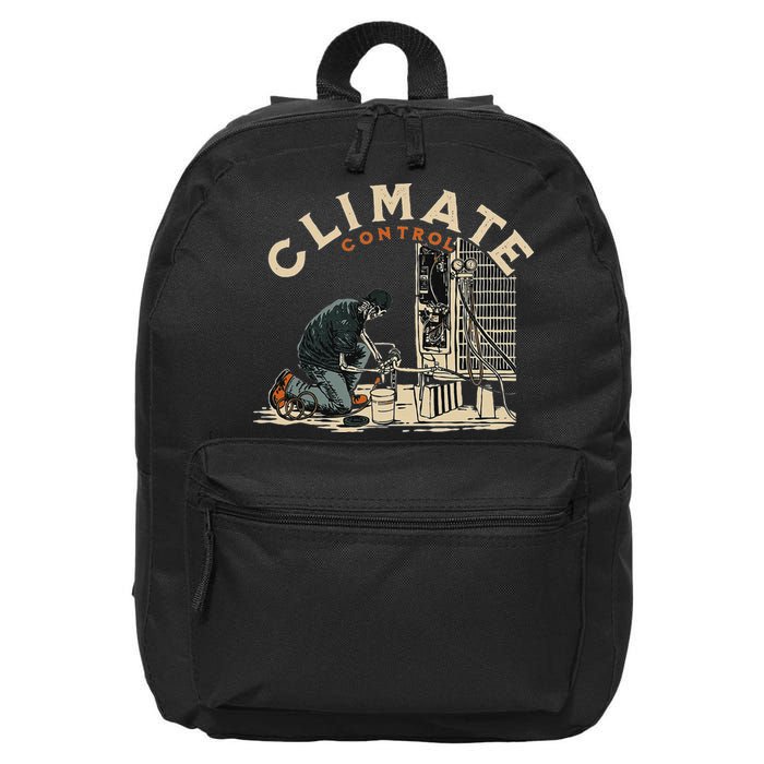 Climate Control Skeleton Hvac Technician Pride 16 in Basic Backpack