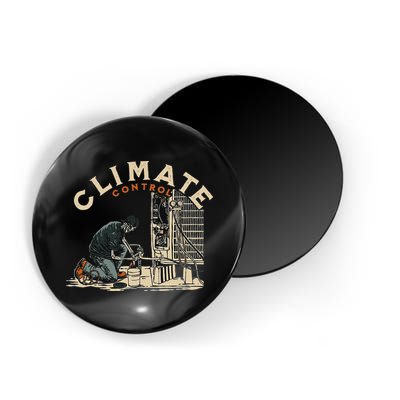Climate Control Skeleton Hvac Technician Pride Magnet