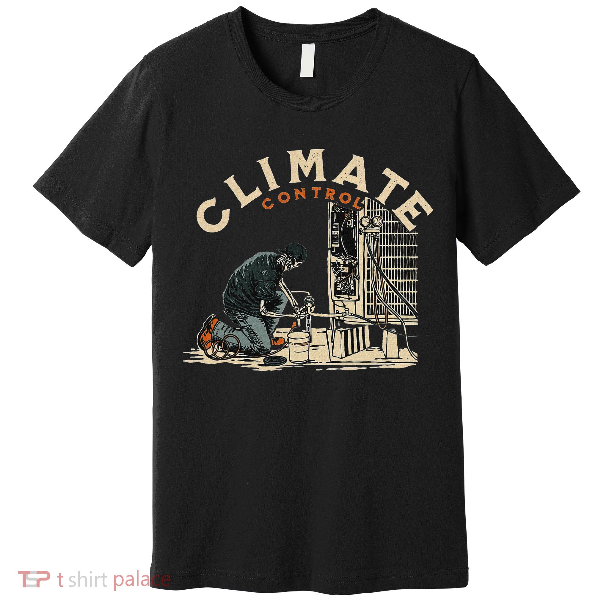Climate Control Skeleton Hvac Technician Pride Premium T-Shirt