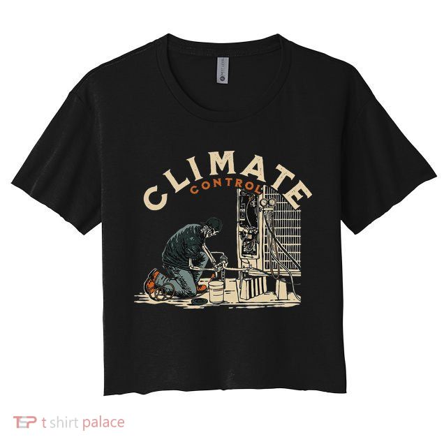 Climate Control Skeleton Hvac Technician Pride Crop Top