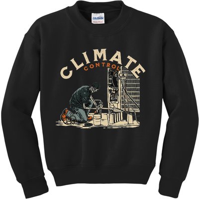 Climate Control Skeleton Hvac Technician Pride Kids Sweatshirt