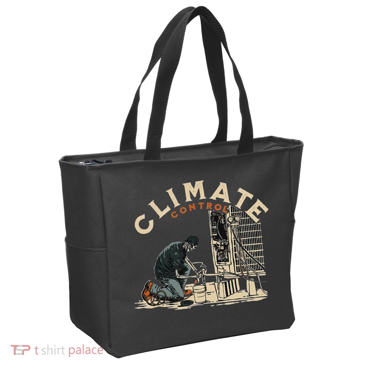 Climate Control Skeleton Hvac Technician Pride Zip Tote Bag