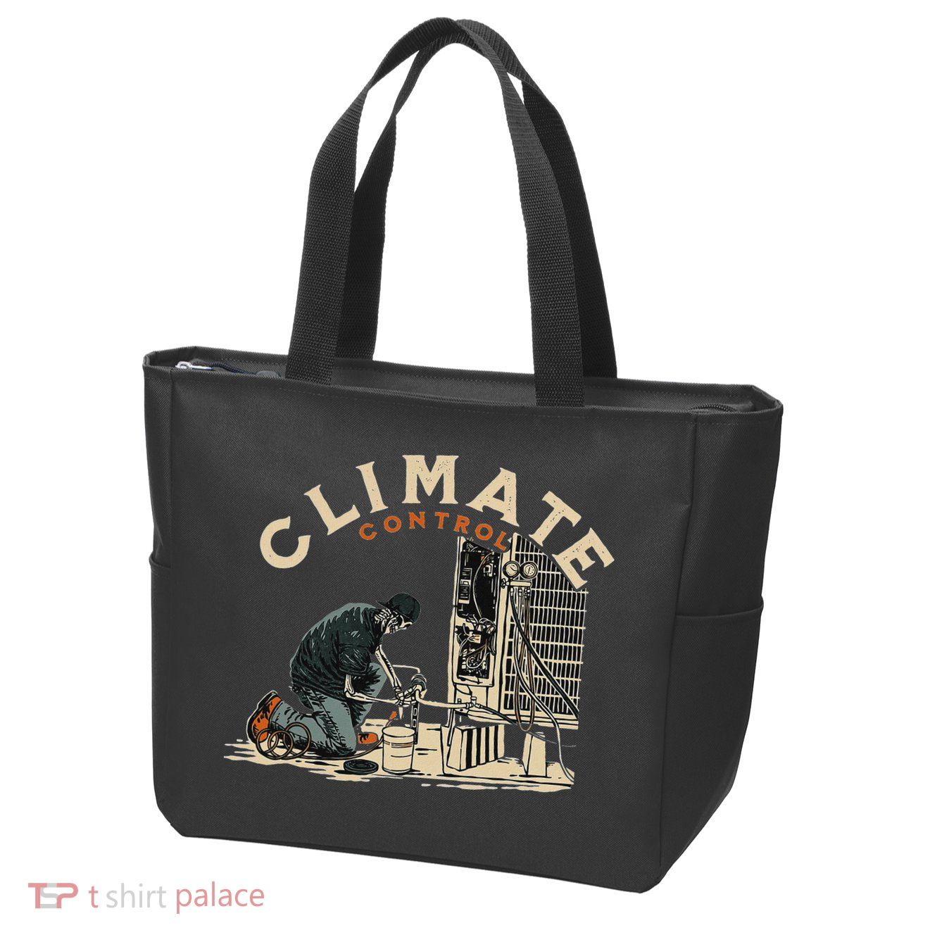 Climate Control Skeleton Hvac Technician Pride Zip Tote Bag