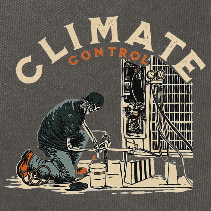 Climate Control Skeleton Hvac Technician Pride Cotton Canvas Backpack