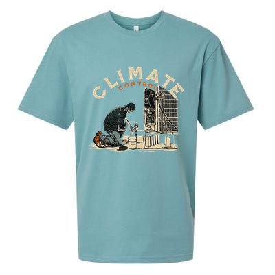 Climate Control Skeleton Hvac Technician Pride Sueded Cloud Jersey T-Shirt