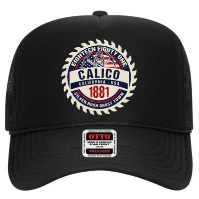 Calico California Silver Rush Ghost Town Old West Souvenir High Crown Mesh Back Trucker Hat