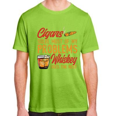 Cuban Cigar Smoking Whiskey Drinker Whisky Bourbon Adult ChromaSoft Performance T-Shirt