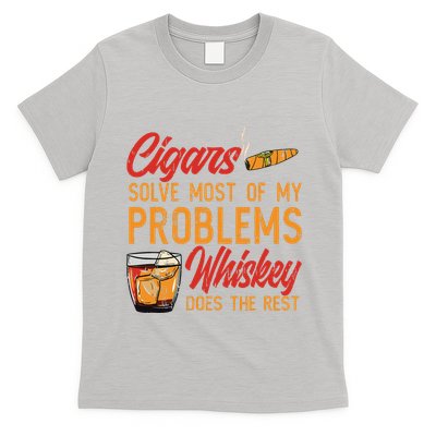 Cuban Cigar Smoking Whiskey Drinker Whisky Bourbon T-Shirt